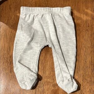 🍼One Two Three Newborn Gray Footed Pants🍼